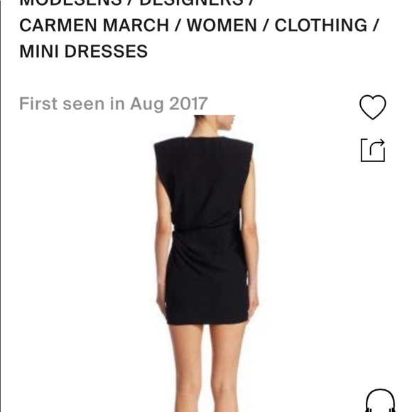 NWT CARMEN MARCH GATHERED CREPE MINI DRESS - Picture 4 of 16